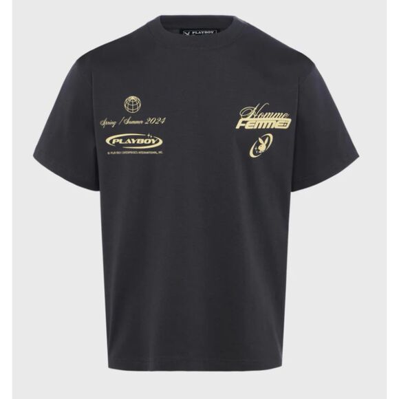 Homme Femme "Playboy" Tongue Tied - Heavyweight Tee - Black - rare 3xl - Picture 1 of 2